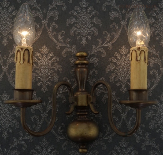 pająk lampa ścienna dwuramienna